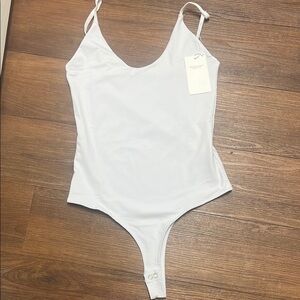 ReoRia Women's White Bodysuit Top